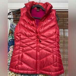 The North Face pink Quilted Puffer Vest 550